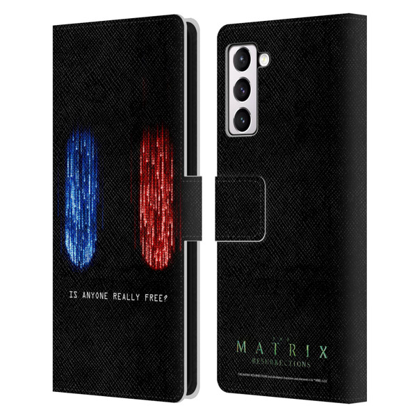 The Matrix Resurrections Key Art Is Anyone Really Free Leather Book Wallet Case Cover For Samsung Galaxy S21+ 5G