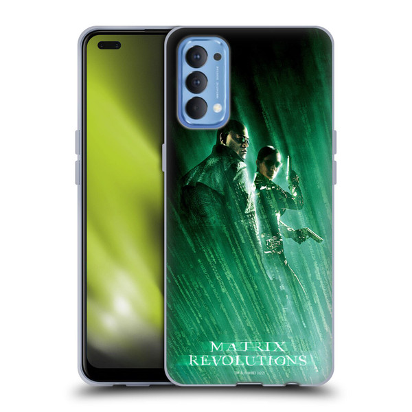 The Matrix Revolutions Key Art Morpheus Trinity Soft Gel Case for OPPO Reno 4 5G