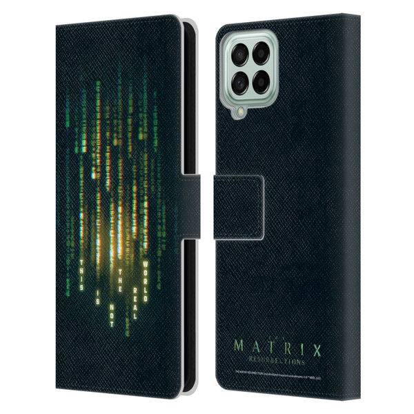 The Matrix Resurrections Key Art This Is Not The Real World Leather Book Wallet Case Cover For Samsung Galaxy M33 (2022)