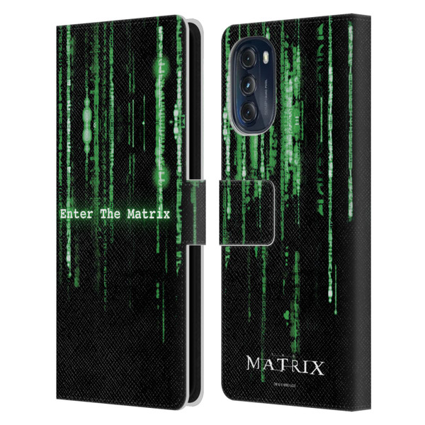 The Matrix Key Art Enter The Matrix Leather Book Wallet Case Cover For Motorola Moto G (2022)