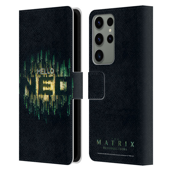 The Matrix Resurrections Key Art Hello Neo Leather Book Wallet Case Cover For Samsung Galaxy S23 Ultra 5G