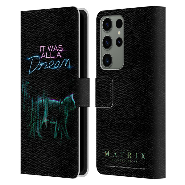 The Matrix Resurrections Key Art It Was All A Dream Leather Book Wallet Case Cover For Samsung Galaxy S23 Ultra 5G