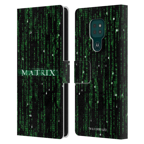 The Matrix Key Art Codes Leather Book Wallet Case Cover For Motorola Moto G9 Play