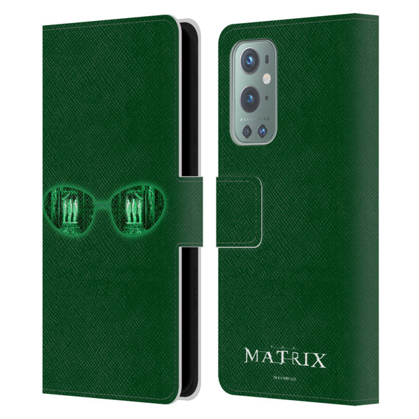 The Matrix Key Art Glass Leather Book Wallet Case Cover For OnePlus 9