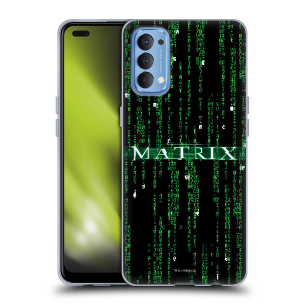 The Matrix Key Art Codes Soft Gel Case for OPPO Reno 4 5G