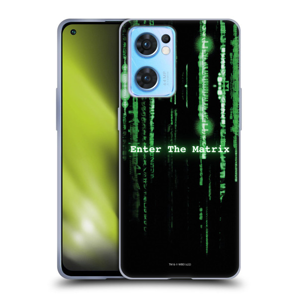 The Matrix Key Art Enter The Matrix Soft Gel Case for OPPO Reno7 5G / Find X5 Lite