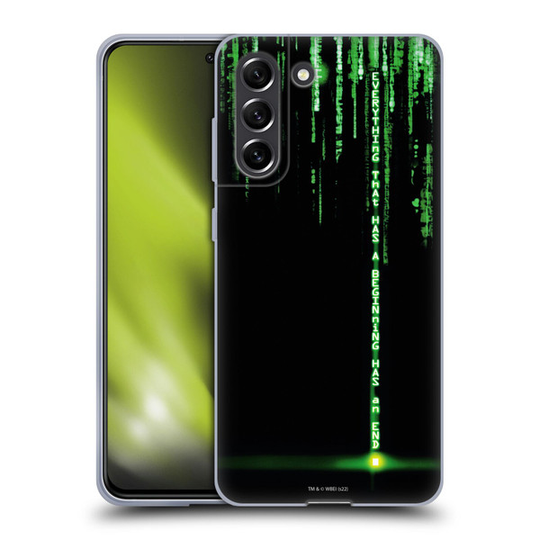 The Matrix Revolutions Key Art Everything That Has Beginning Soft Gel Case for Samsung Galaxy S21 FE 5G