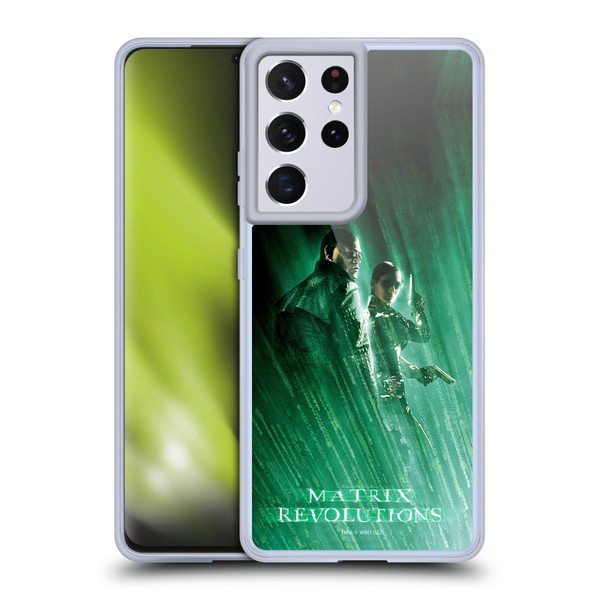 The Matrix Revolutions Key Art Morpheus Trinity Soft Gel Case for Samsung Galaxy S21 Ultra 5G