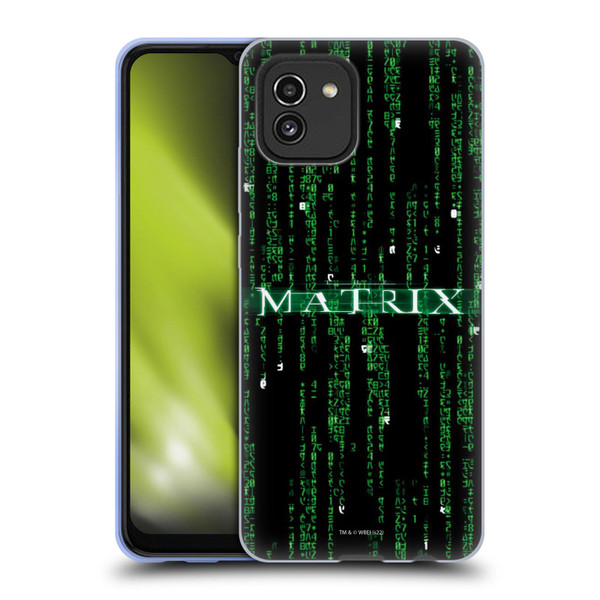 The Matrix Key Art Codes Soft Gel Case for Samsung Galaxy A03 (2021)