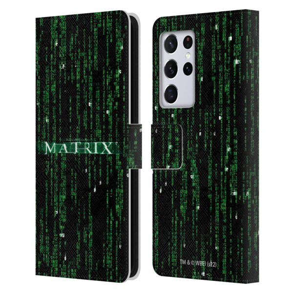 The Matrix Key Art Codes Leather Book Wallet Case Cover For Samsung Galaxy S21 Ultra 5G