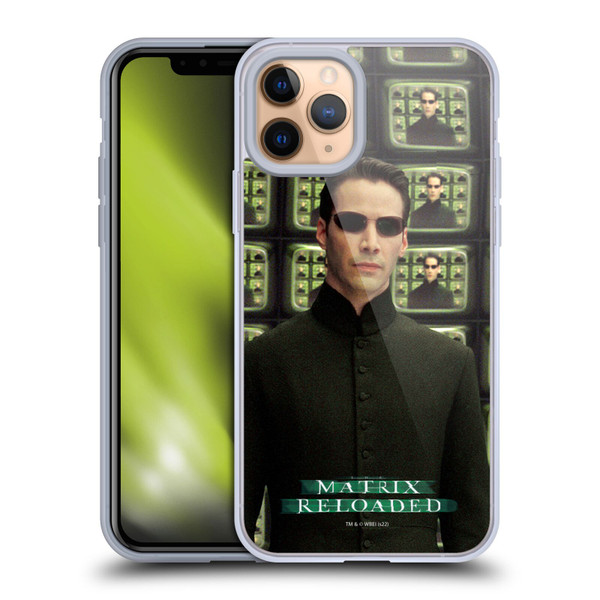 The Matrix Reloaded Key Art Neo 2 Soft Gel Case for Apple iPhone 11 Pro