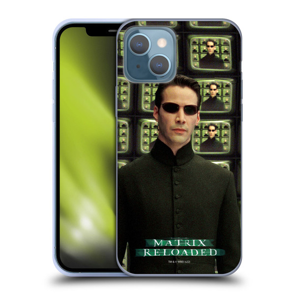 The Matrix Reloaded Key Art Neo 2 Soft Gel Case for Apple iPhone 13