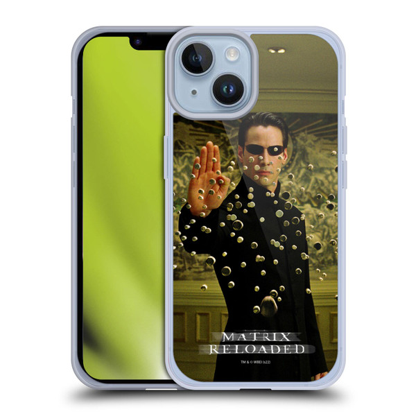 The Matrix Reloaded Key Art Neo 3 Soft Gel Case for Apple iPhone 14