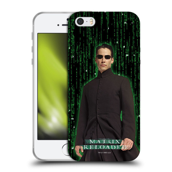 The Matrix Reloaded Key Art Neo 1 Soft Gel Case for Apple iPhone 5 / 5s / iPhone SE 2016