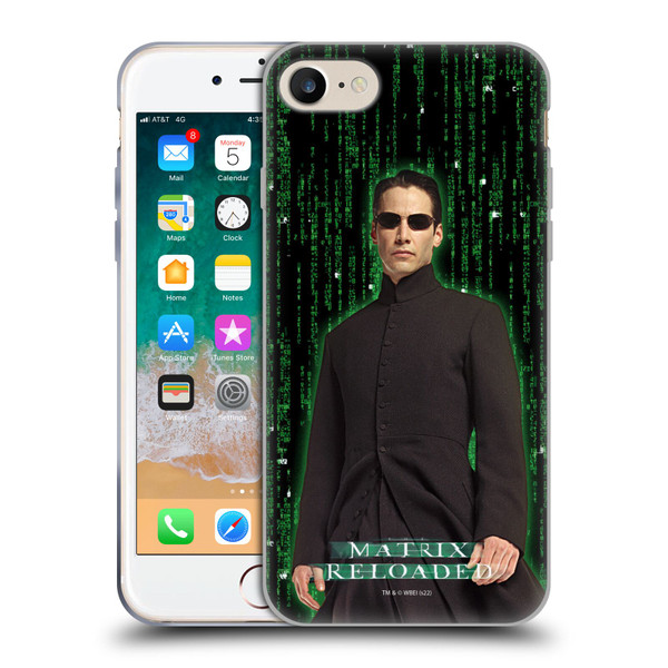 The Matrix Reloaded Key Art Neo 1 Soft Gel Case for Apple iPhone 7 / 8 / SE 2020 & 2022