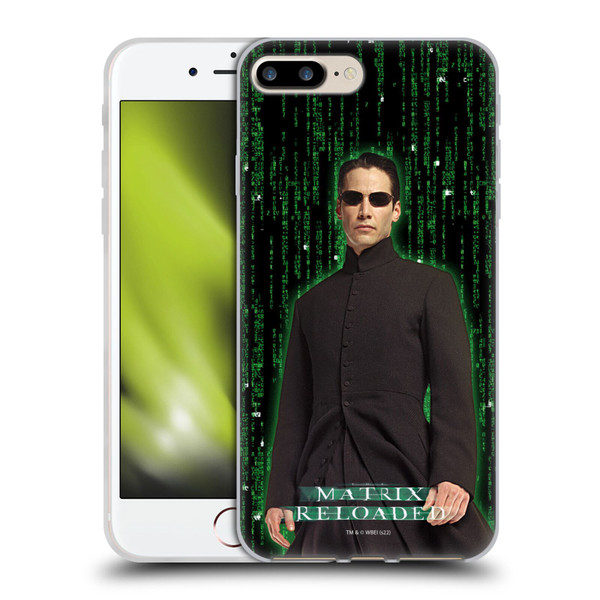 The Matrix Reloaded Key Art Neo 1 Soft Gel Case for Apple iPhone 7 Plus / iPhone 8 Plus