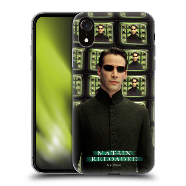The Matrix Reloaded Key Art Neo 2 Soft Gel Case for Apple iPhone XR