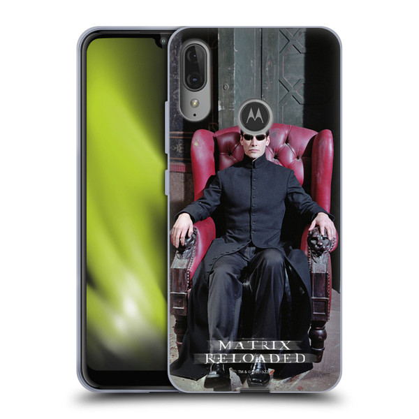 The Matrix Reloaded Key Art Neo 4 Soft Gel Case for Motorola Moto E6 Plus