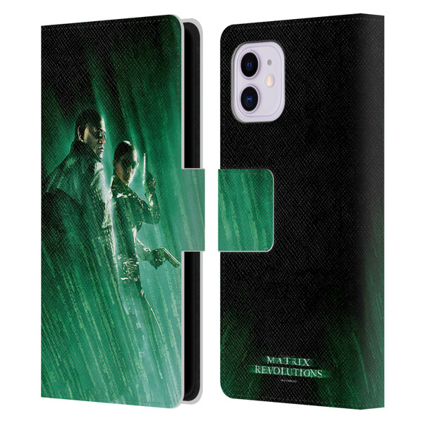 The Matrix Revolutions Key Art Morpheus Trinity Leather Book Wallet Case Cover For Apple iPhone 11