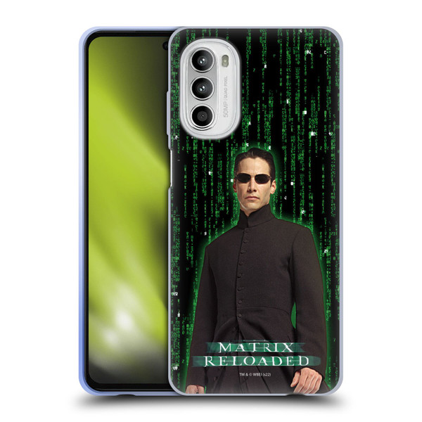The Matrix Reloaded Key Art Neo 1 Soft Gel Case for Motorola Moto G52