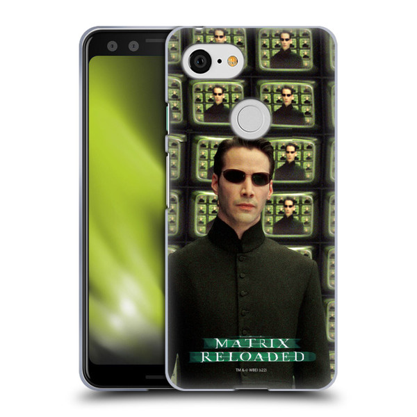 The Matrix Reloaded Key Art Neo 2 Soft Gel Case for Google Pixel 3