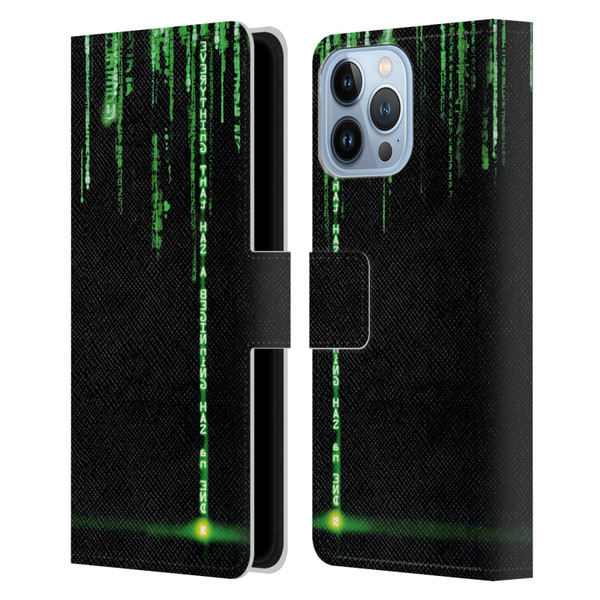 The Matrix Revolutions Key Art Everything That Has Beginning Leather Book Wallet Case Cover For Apple iPhone 13 Pro Max