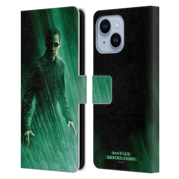 The Matrix Revolutions Key Art Neo 3 Leather Book Wallet Case Cover For Apple iPhone 14 Plus