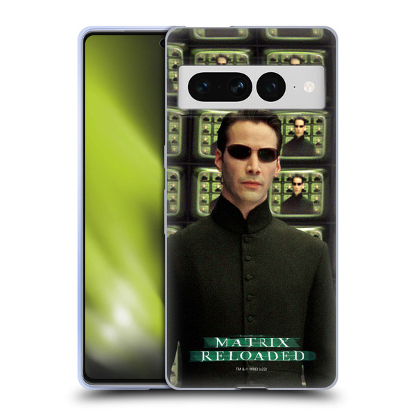 The Matrix Reloaded Key Art Neo 2 Soft Gel Case for Google Pixel 7 Pro
