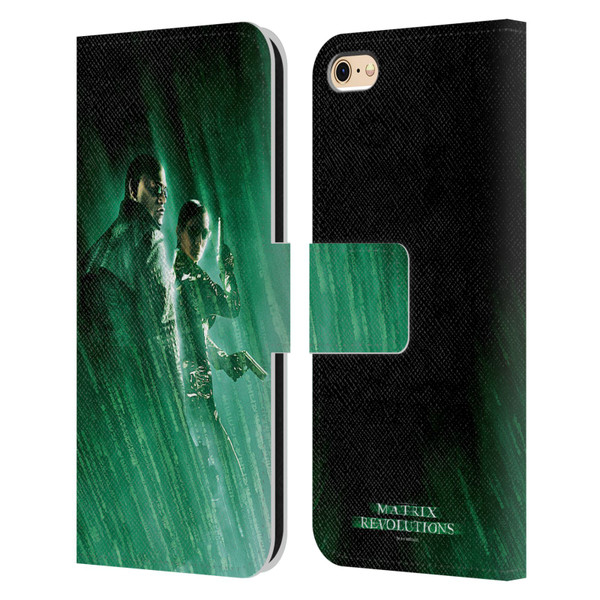 The Matrix Revolutions Key Art Morpheus Trinity Leather Book Wallet Case Cover For Apple iPhone 6 / iPhone 6s