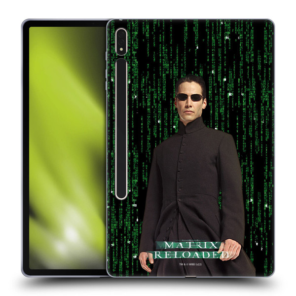 The Matrix Reloaded Key Art Neo 1 Soft Gel Case for Samsung Galaxy Tab S8 Plus