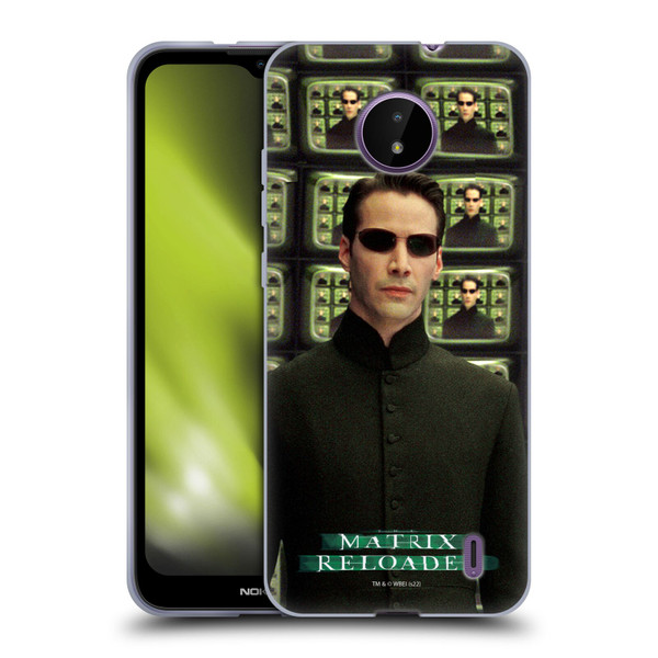 The Matrix Reloaded Key Art Neo 2 Soft Gel Case for Nokia C10 / C20