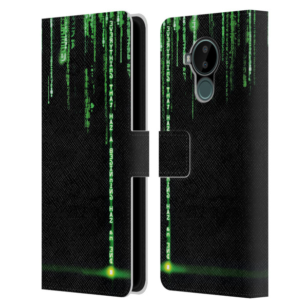 The Matrix Revolutions Key Art Everything That Has Beginning Leather Book Wallet Case Cover For Nokia C30