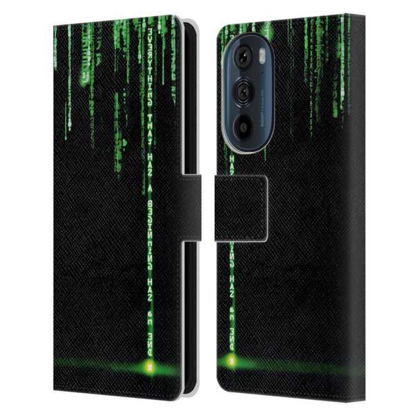 The Matrix Revolutions Key Art Everything That Has Beginning Leather Book Wallet Case Cover For Motorola Edge 30