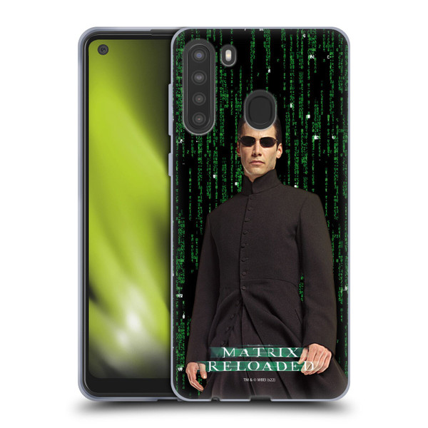 The Matrix Reloaded Key Art Neo 1 Soft Gel Case for Samsung Galaxy A21 (2020)
