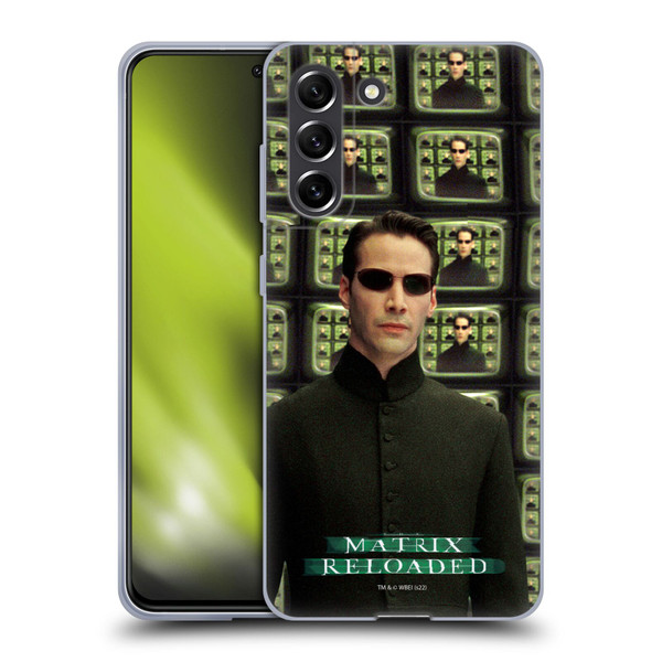 The Matrix Reloaded Key Art Neo 2 Soft Gel Case for Samsung Galaxy S21 FE 5G
