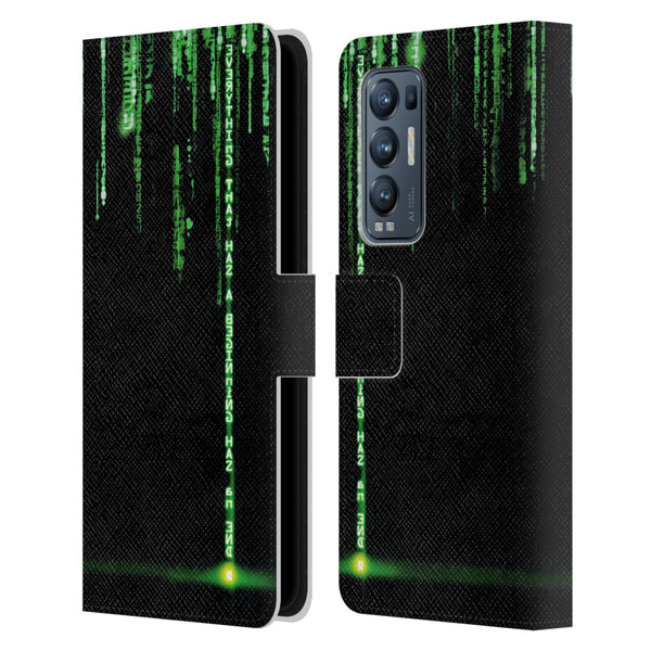 The Matrix Revolutions Key Art Everything That Has Beginning Leather Book Wallet Case Cover For OPPO Find X3 Neo / Reno5 Pro+ 5G