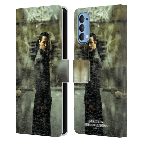 The Matrix Revolutions Key Art Neo 2 Leather Book Wallet Case Cover For OPPO Reno 4 5G