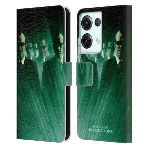 The Matrix Revolutions Key Art Smiths Leather Book Wallet Case Cover For OPPO Reno8 Pro