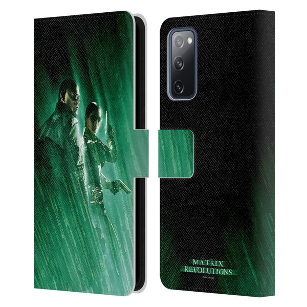 The Matrix Revolutions Key Art Morpheus Trinity Leather Book Wallet Case Cover For Samsung Galaxy S20 FE / 5G