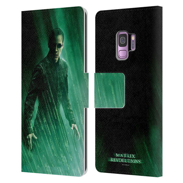 The Matrix Revolutions Key Art Neo 3 Leather Book Wallet Case Cover For Samsung Galaxy S9