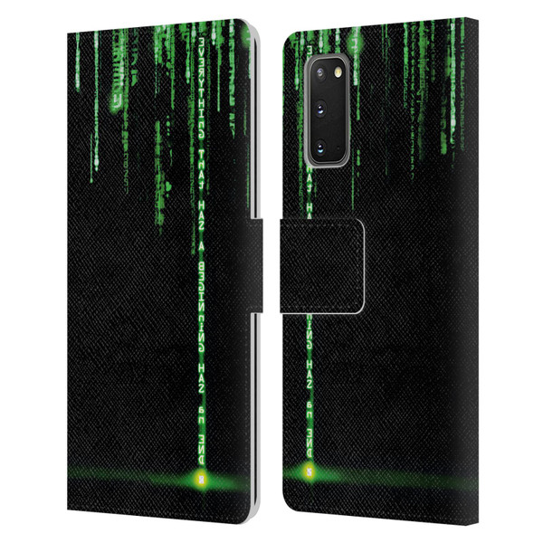 The Matrix Revolutions Key Art Everything That Has Beginning Leather Book Wallet Case Cover For Samsung Galaxy S20 / S20 5G