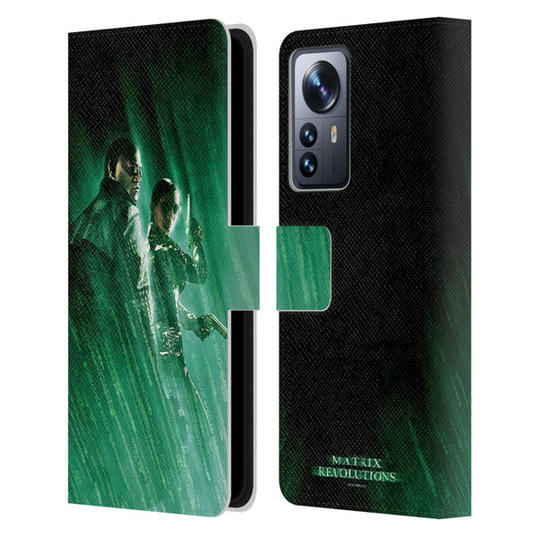 The Matrix Revolutions Key Art Morpheus Trinity Leather Book Wallet Case Cover For Xiaomi 12 Pro