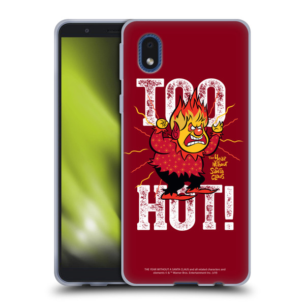 The Year Without A Santa Claus Character Art Too Hot Soft Gel Case for Samsung Galaxy A01 Core (2020)