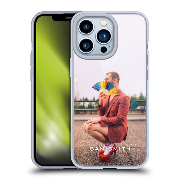 Sam Smith Art Rainbow Fan Soft Gel Case for Apple iPhone 13 Pro