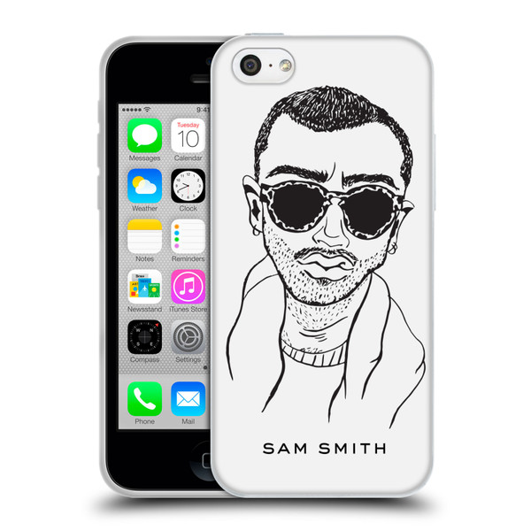 Sam Smith Art Illustration Soft Gel Case for Apple iPhone 5c