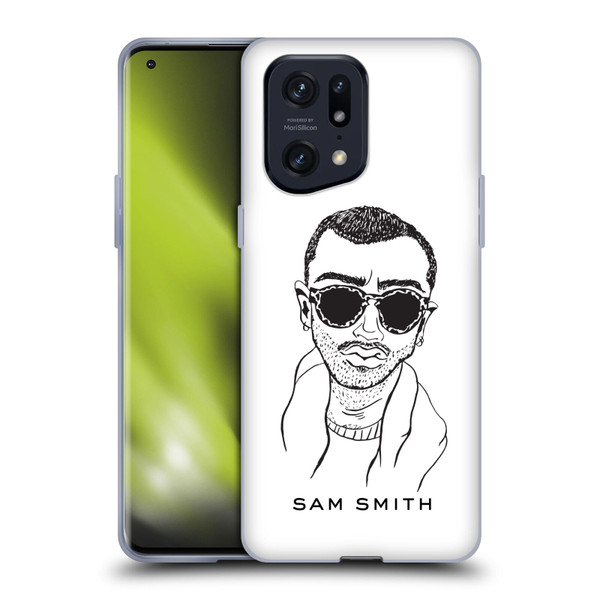 Sam Smith Art Illustration Soft Gel Case for OPPO Find X5 Pro