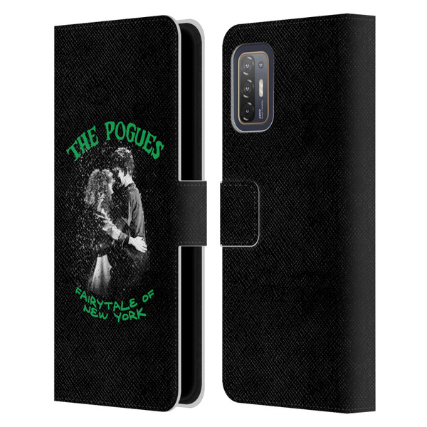 The Pogues Graphics Fairytale Of The New York Leather Book Wallet Case Cover For HTC Desire 21 Pro 5G