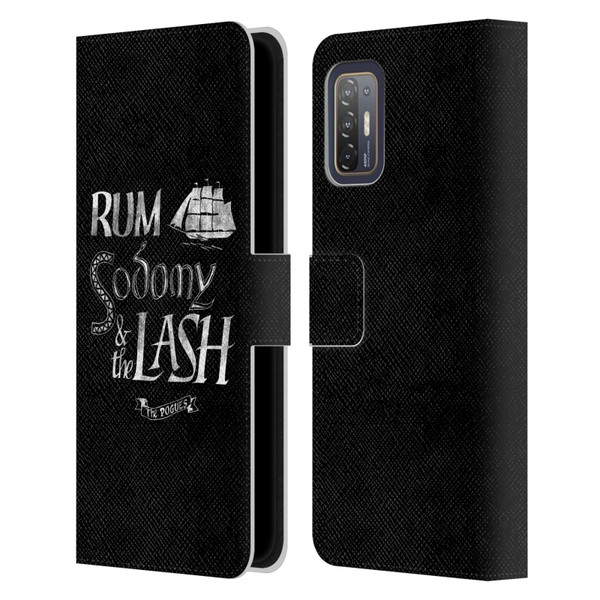 The Pogues Graphics Rum Sodony & The Lash Leather Book Wallet Case Cover For HTC Desire 21 Pro 5G
