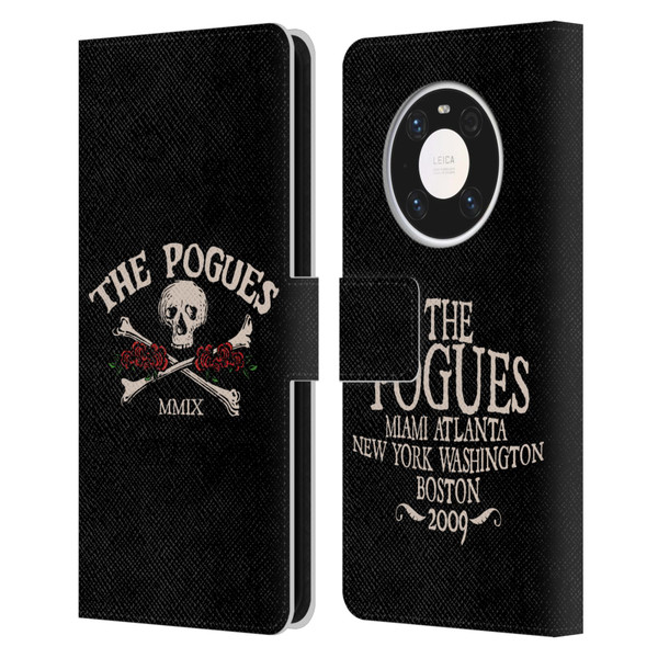 The Pogues Graphics Skull Leather Book Wallet Case Cover For Huawei Mate 40 Pro 5G