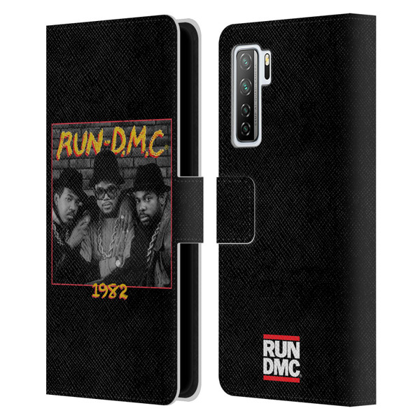 Run-D.M.C. Key Art Photo 1982 Leather Book Wallet Case Cover For Huawei Nova 7 SE/P40 Lite 5G